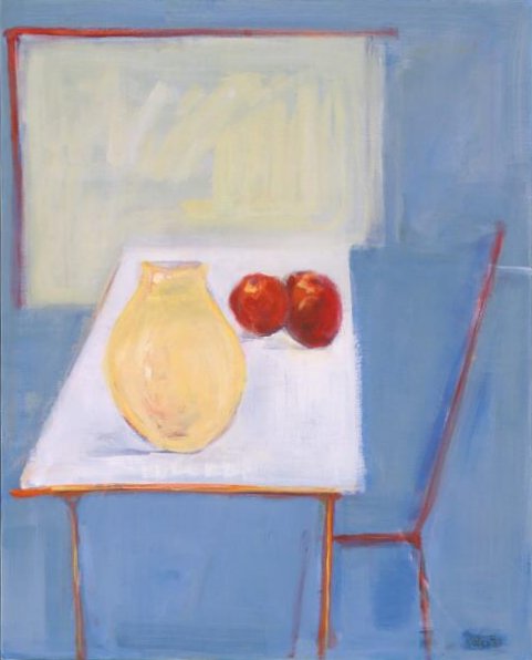 table yellow vase background window