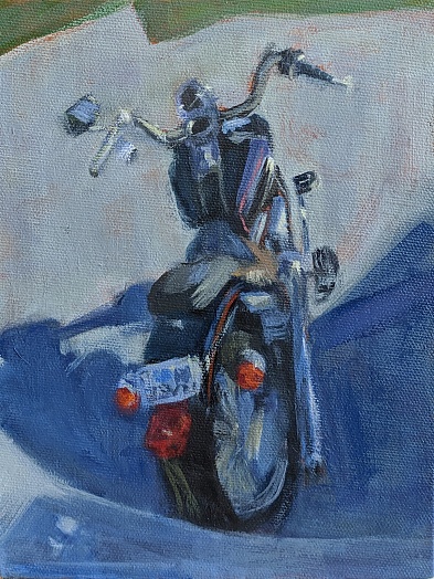 Ron's harley motorcycle acrylic scooter