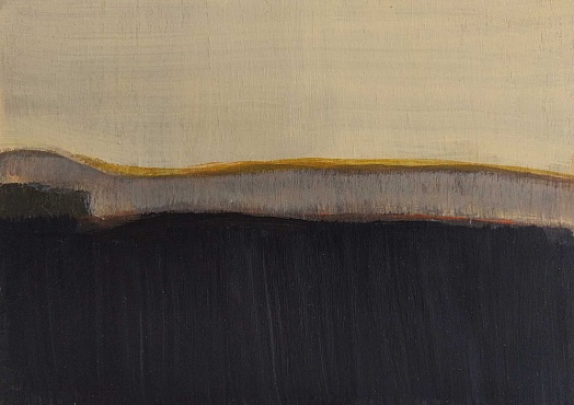 SOLD Dec 2016 $200 Studio Gallery Landscape with wide horizontal rolling hill