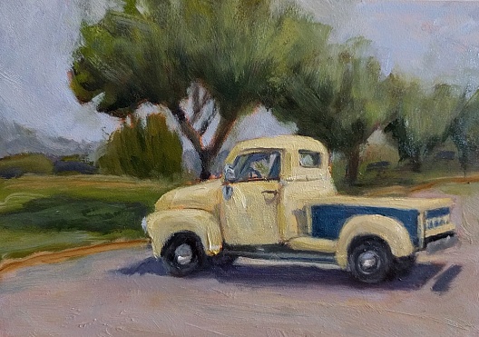 classic yellow truck