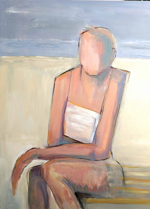 woman on beach